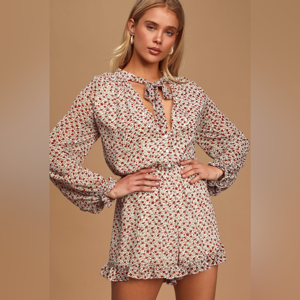 Lulus Floral Long Sleeve Romper